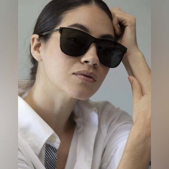 Saint Laurent SL 51 MASK Sunglasses Silver with Grey Lenses - Picture 1 of 8